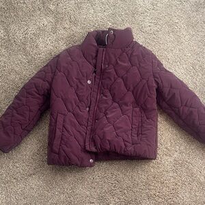 Juicy Couture Kids Puffer quilted Jacket in Deep Burgundy